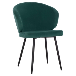 Πολυθρόνα Jiya HM8728.03 60x60x85cm Black-Green Βελούδο, Μέταλλο