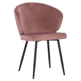 Πολυθρόνα Jiya HM8728.02 60x60x85cm Black-Apple Βελούδο, Μέταλλο