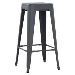 Σκαμπό Melita HM8642.10 43x43x78cm Grey Μέταλλο