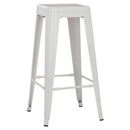 Σκαμπό Melita HM8642.21 43x43x78cm White Μέταλλο