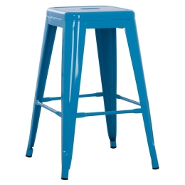 Σκαμπό Melita HM8573.08 43x43x67cm Blue Μέταλλο