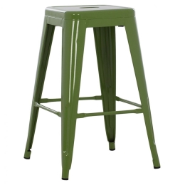 Σκαμπό Melita HM8573.13 43x43x67cm Green Μέταλλο