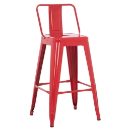 Σκαμπό Melita HM8574.04 42x42x98cm Red Μέταλλο
