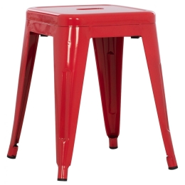 Σκαμπό Melita HM0096.14 39x39x46cm Red Μέταλλο