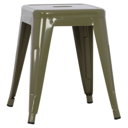 Σκαμπώ Melita HM0096.13 39x39x46cm Olive