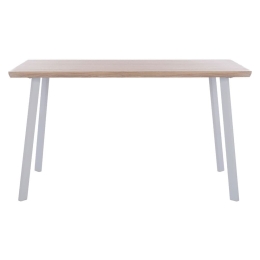Τραπέζι Τραπεζαρίας Ofira HM8374.02 140x80cm Sonoma-White Mdf,Μέταλλο
