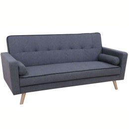 Καναπές-Κρεβάτι Τριθέσιος Elize 40.0095 188x77x87cm Grey