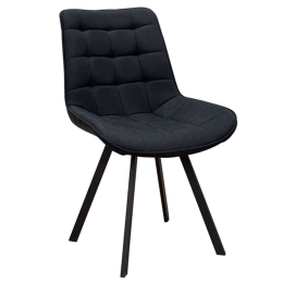 Καρέκλα Mira (Σετ 4τμχ) 11.1598.S 51x59x86cm Black Μέταλλο,Ύφασμα