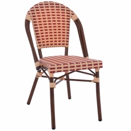 Καρέκλα Bamboo Look HM5817.01 42x60x85cm Beige-Red