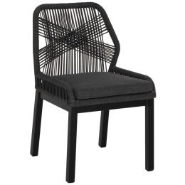 Καρέκλα Soleil HM5547.03 Με Σχοινί 50x58x85cm Black-Anthracite