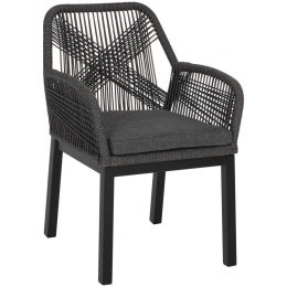 Πολυθρόνα Howard HM5543.03 Με Σχοινί & Μαξιλάρι 58x60x85cm Black-Anthracite