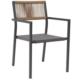 Πολυθρόνα Επαγγελματική Με Πλάτη HM5893.01 57x61x83cm Rattan Anthracite