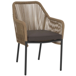 Πολυθρόνα Με Σχοινί Wicker HM5855.02 56x66x82cm Anthracite