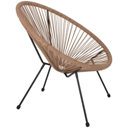 Πολυθρόνα Φωλιά Acapulco HM5871.01 70x73x79cm Twisted Wicker Black