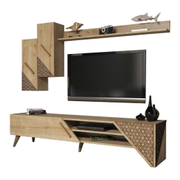 Σύνθεση Τηλεόρασης HM9514.01 180x37x40cm Natural Oak Μελαμίνη
