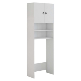 Έπιπλο Πλυντηρίου Terry HM9122.11 Με Ράφια Και Ντουλάπι 64x27x180cm White Μελαμίνη
