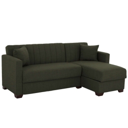 Καναπές Κρεβάτι Γωνία Ghufran HM3244.05 Αναστρέψιμη 200x133x77cm Dark Olive ΥΦΑΣΜΑ
