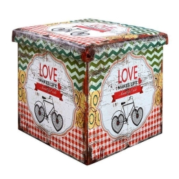 Σκαμπώ Love HM252 Με Απoθηκευτικό Χώρο 38x38x38cm Multi