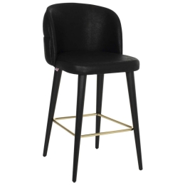 Σκαμπώ Επαγγελματικό Marcello HM9280.14 50x58x100cm Nubuck Black Ξύλο,Ύφασμα
