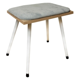 Σκαμπώ Τουαλέτας Dayanita HM9209 Με Μαξιλάρι 40x30x40cm Sonama-White Melamine, Metal