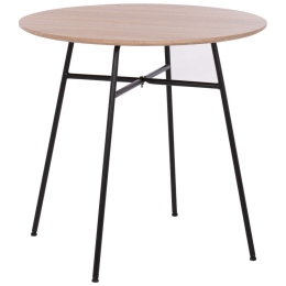 Τραπέζι Adelaide HM8743.01 Με Μεταλλικά Πόδια Φ80x75cm Sonama Mdf,Μέταλλο