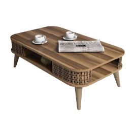 Τραπέζι Σαλονιού HM9501.02 105x60x34,6cm Walnut Μελαμίνη