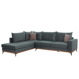 Καναπές Αριστερή Γωνία Mesina HM3253.07L 290x240x94cm Αλέκιαστο Ύφασμα Mint