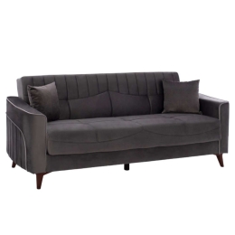 Καναπές - Κρεβάτι Portman Τριθέσιος HM3247.01 210x80x87cm Grey Ξύλο,Ύφασμα