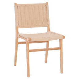 Καρέκλα Ignacio Rubberwood HM9330.01 50x60x87cm Σχοινί Natural-Beige Ξύλο,Σχοινί