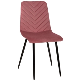 Καρέκλα Latrell HM8587.02 43x54x88cm Με Μαύρα Μεταλλικά Πόδια Βελούδο Rotten Apple Βελούδο, Μέταλλο