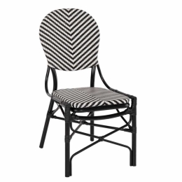 Καρέκλα HM5927.01 46x56x95cm Με Textline Black-White