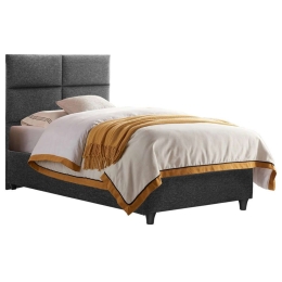 Κρεβάτι Milo HM652.01 Για Στρώμα 90x200cm Grey Μονό Ξύλο,Ύφασμα
