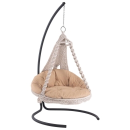 Κρεμαστή Φωλιά August HM5922.02 123x113x145cm Μακραμέ Ecru
