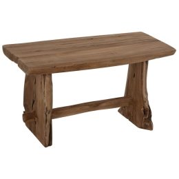 Παγκάκι HM9347 80x40x44cm Από Μασίφ Ξύλο Teak Natural Διθέσιος