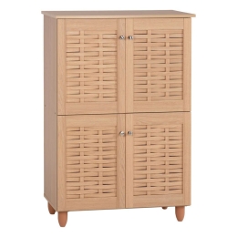 Παπουτσοθήκη-Ντουλάπι Kabira HM2210.09 4 Πόρτες 77x34x115cm Oak Μελαμίνη