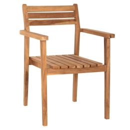 Πολυθρόνα Erietta HM9534 60x54x87cm Ξύλο Teak Natural Ξύλο