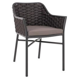 Πολυθρόνα HM5858.01 56x58x76cm Με Σχοινί Grey