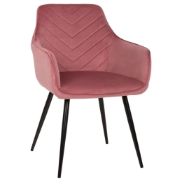 Πολυθρόνα Latrell HM8582.02 55x57x84cm Με Μαύρα Μεταλλικά Πόδια Βελούδινη Rotten Apple Βελούδο Βελούδο, Μέταλλο