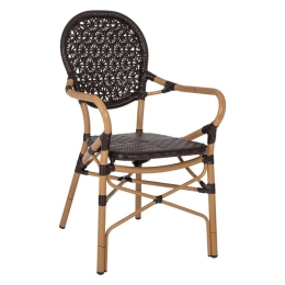 Πολυθρόνα Bamboo Look HM5926.01 56x62x95cm Rattan Natural-Brown