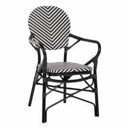 Πολυθρόνα HM5928.01 56x59x94,5cm Textline Black-White