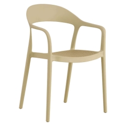 Πολυθρόνα HM5935.03 Με Μπράτσα 57x53x81cm Ψάθα Cappuccino