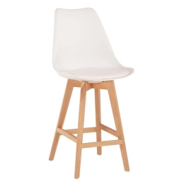 Σκαμπό Μπαρ Vegas HM8000.21 Μεσαίου Ύψους 47x58x103cm White-Natural Ξύλο,Πολυπροπυλένιο