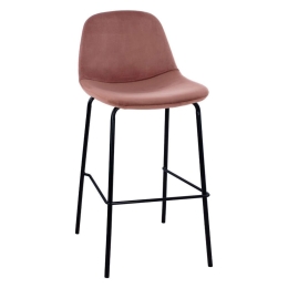Σκαμπό Μπαρ Vincent HM9298.12 Μεσαίου Ύψους 47x51x96cm Rotten Apple Βελούδο, Μέταλλο
