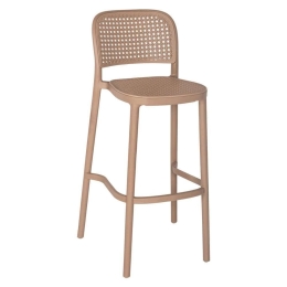 Σκαμπό Μπαρ HM5939.03 Με Πλάτη 51x52x104cm Cappuccino