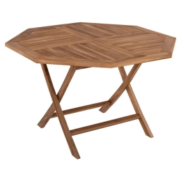 Τραπέζι Πολύγωνο Kendall HM9545 Πτυσσόμενο 120x120x75cm Teak Natural