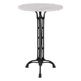 Τραπέζι Σταντ Ar Brielle HM5890 Με 3Νυχη Βάση Φ60x110cm Μάρμαρο Black-White