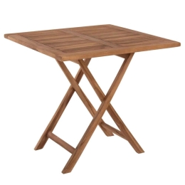 Τραπέζι Τετράγωνο Kendall HM9544 Πτυσσόμενο 80x80x75cm Από Ξύλο Teak Natural