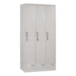 Φοριαμός Altona HM5634 Με 3 Ντουλάπια & Κλειδαριά 90x45x185cm Μεταλλικός Grey
