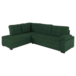 Καναπές-Κρεβάτι Jade HM3144.05L Αριστερή Γωνία 250x180x88cm Βελούδο Dark Green Βελούδο