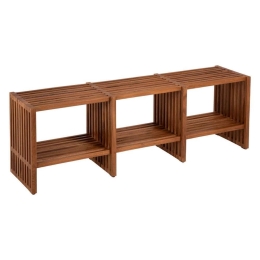Κονσόλα Nya HM9831 130x29,5x46cm Από Μασίφ Teak Ξύλο Natural Ξύλο